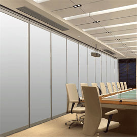 Aluminum Profile Automatic Electrical Movable Partition Walls Wooden Panels For Office