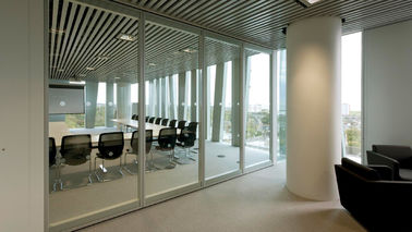 Movable Partition Walls Aluminium Glass Office Partition For Conference Center