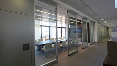 Movable Partition Walls Aluminium Glass Office Partition For Conference Center