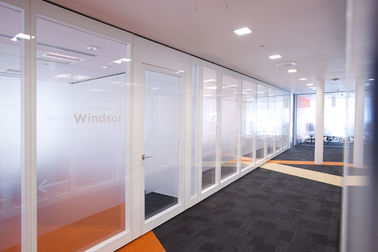 Movable Partition Walls Flexible Frosted Glass Room Dividers For Office