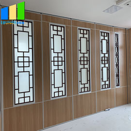 Aluminum Frame Movable Partition Walls With Grill Glass Design