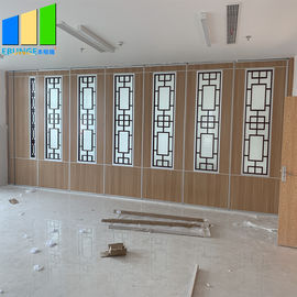 Acoustic Room Dividers Aluminum Partition Door With Grill Glass Design For Hotel