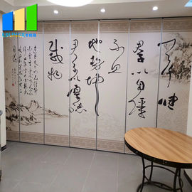 Restaurant Movable Acoustic Room Dividers Leather Painting Finish Partition Wall