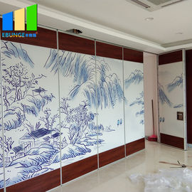 Restaurant Sliding Sound Proof Partitions Leather Painting Finish Partition Wall