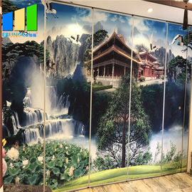Aluminum Frame Movable Partition Walls Room Divider With Painting