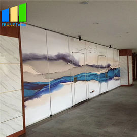 Aluminum Frame Movable Partition Walls Room Divider With Painting