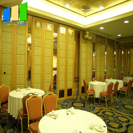 Wooden Acoustic Room Dividers Restaurant Partitions Folding Interior Movable Walls