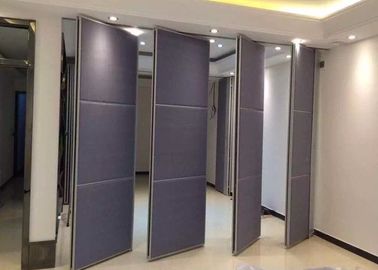 Aluminum Profile Wooden Panels Movable Partition Wall For Hotel 3 Years Warranty