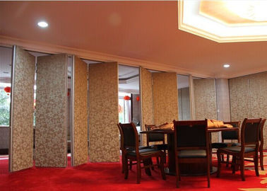 Folding Partition Walls Room Divider With Fabric MDF Hard Cover Decorations For Restaurant