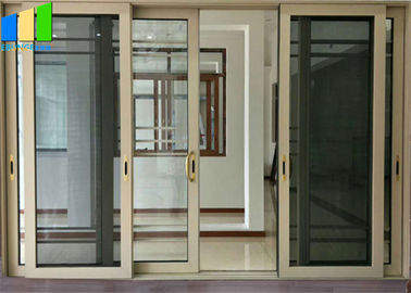 50mm Thickness Sliding Partition Walls Aluminium Glass Sliding Door Soundproof Floor Track Sliding Door
