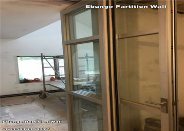 Romania Kitchen Aluminum Frame Around Glass Partition Wall With Pass Door