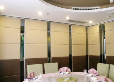 Ebunge Aluminium Movable Partition Sooden Sliding Folding Wall With Soft Sponge PU Leather Cover For Restaurant