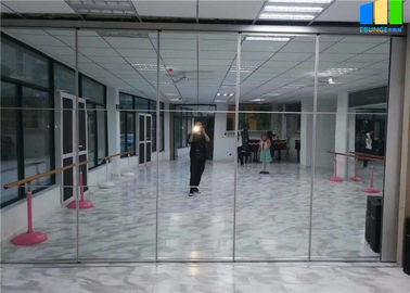 Mirror Surface Soundproof Movable Panel Folding Partition Wall For Gym Dance Room