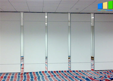 White Melamine Movable Partition Walls Aluminum Frame Folding Panel Customized Office