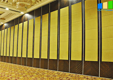 Fabric Or Leather Cover Surfaces Sliding Partition Walls Room Divider For Hotel