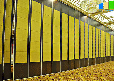 Fabric Or Leather Cover Surfaces Sliding Partition Walls Room Divider For Hotel