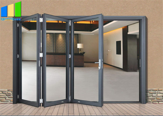 Accordion Design Bifold Exterior Aluminum Alloy Glass Folding Patio Doors