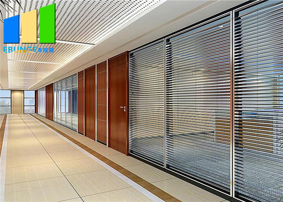 Customized Internal Office Demountable Temporary Glass Partition With Aluminium Frame