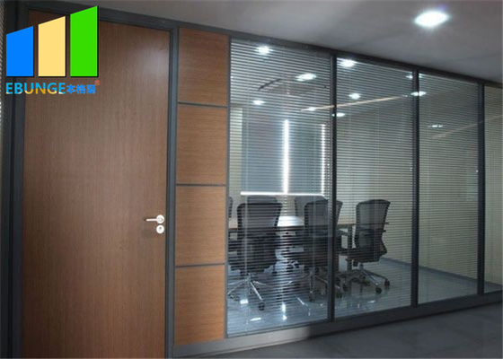 Aluminum Frame Soundproof Glass Partition Full Height Office Wall Divider
