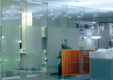 Tempered Glass Partition Wall For Office Room Convenient Operability