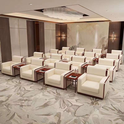 Modern Elegant Rerecence Hall Lobby Lounge Area Leather Office Sofa
