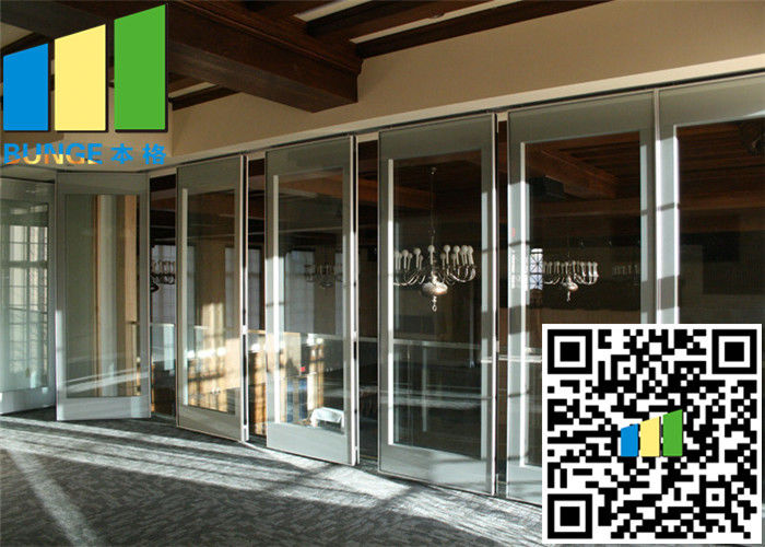 Office Demountable 2.56 Inch Glass Partition Wall For Shopping Mall