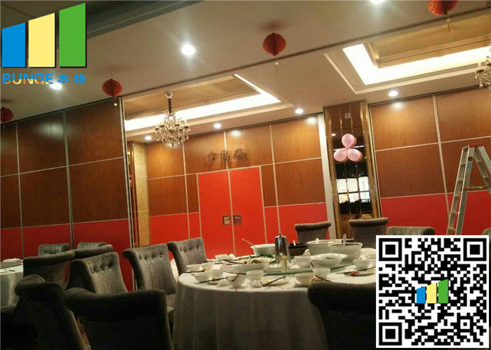 3 3/8&quot; Operable Partitions , Wooden Partition Wall 85mm Movable For Banquet  Hall
