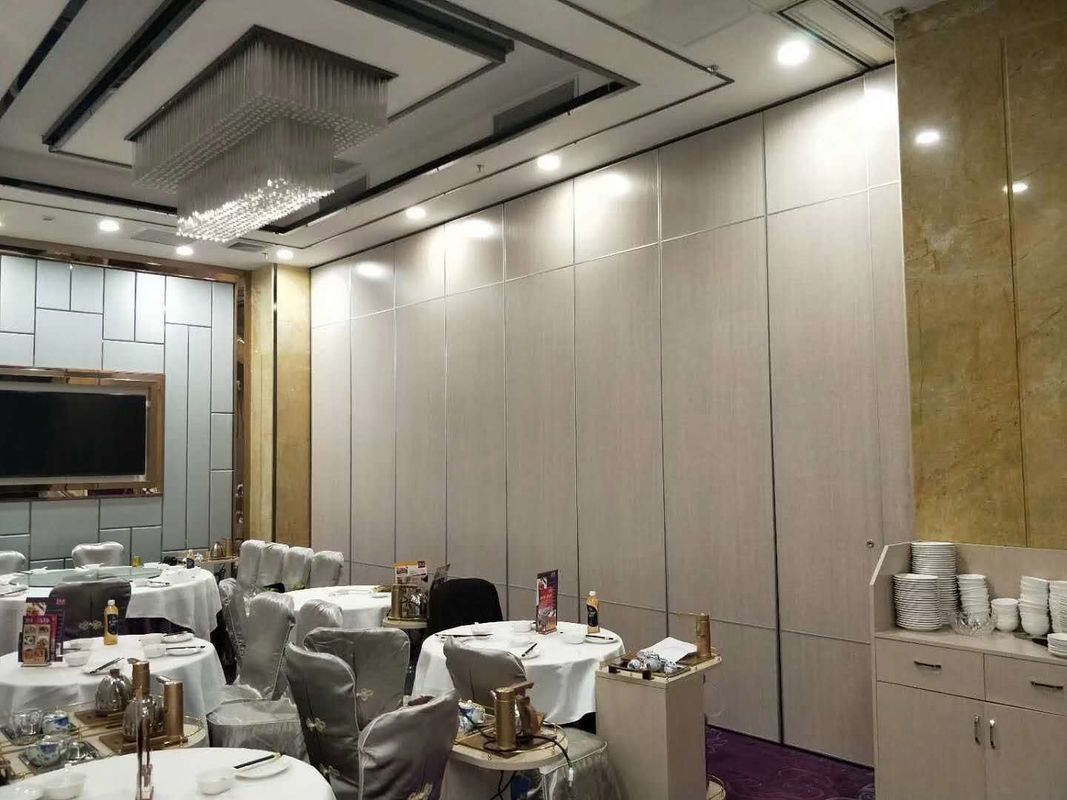 Melamine Surface Operable Acoustic Room Dividers For Restaurant / Sliding Partition Wall
