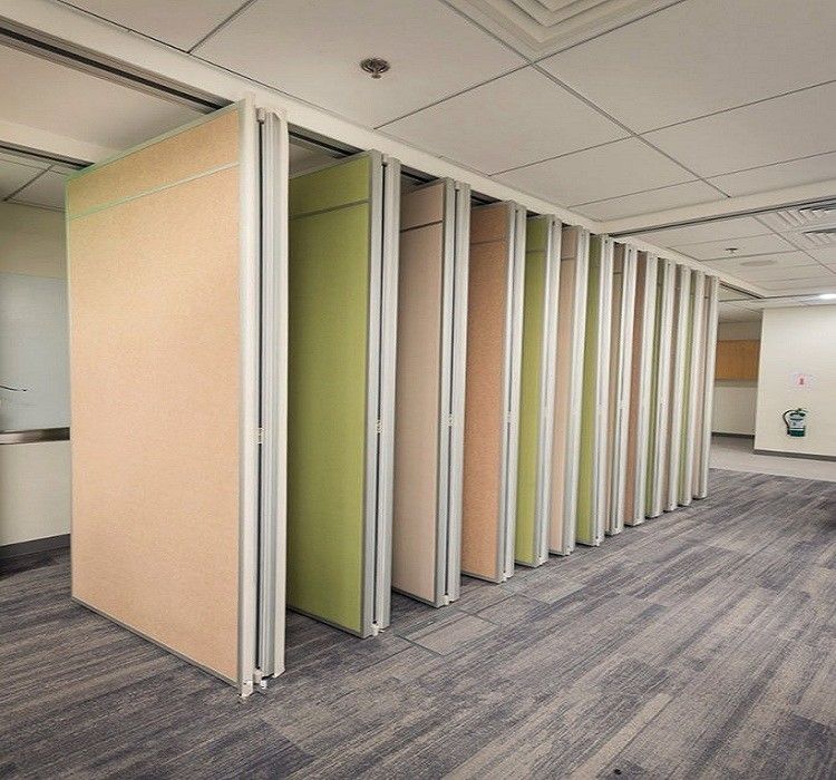 Customized Commercial Office Partition Wall / MDF Folding Acoustic Meeting Room Dividers