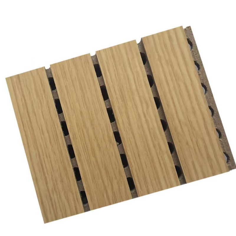 Noise Reduction Wooden Grooved Acoustic Panel , Wood Panels For Walls And Ceilings
