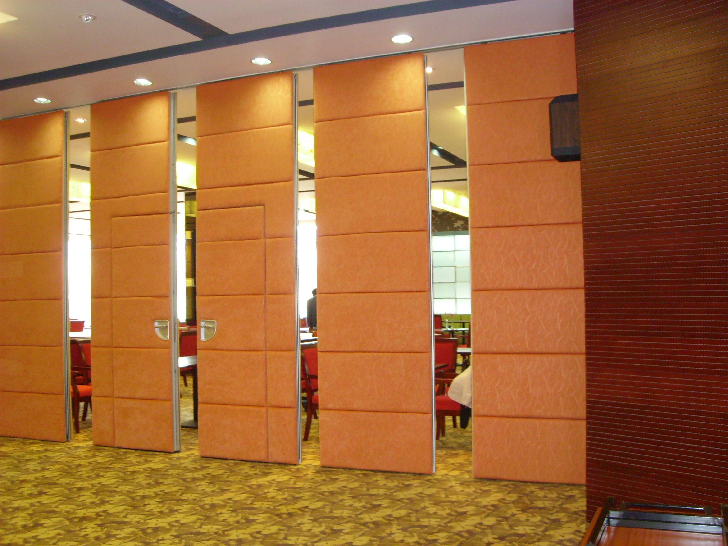 Soundproof Hanging System Office Partition Walls / Acoustic Folding Doors