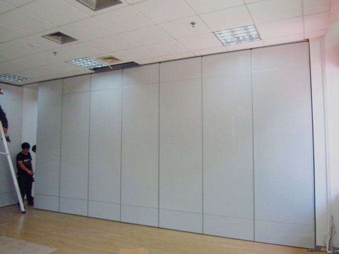 Commercial Folding Sliding Movable Wall Partitions On Wheels 16000mm Height