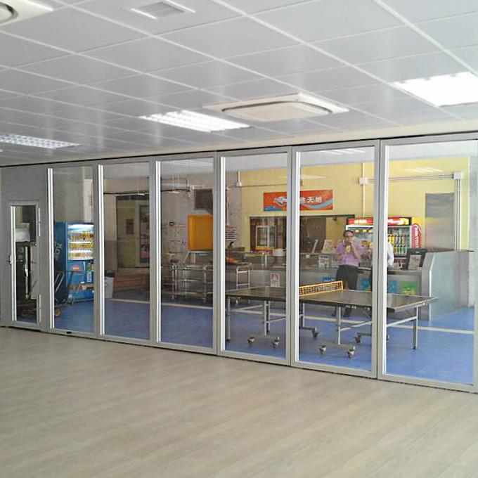 Modern Style Sliding Partition Walls Movable Frameless Folding Glass Doors