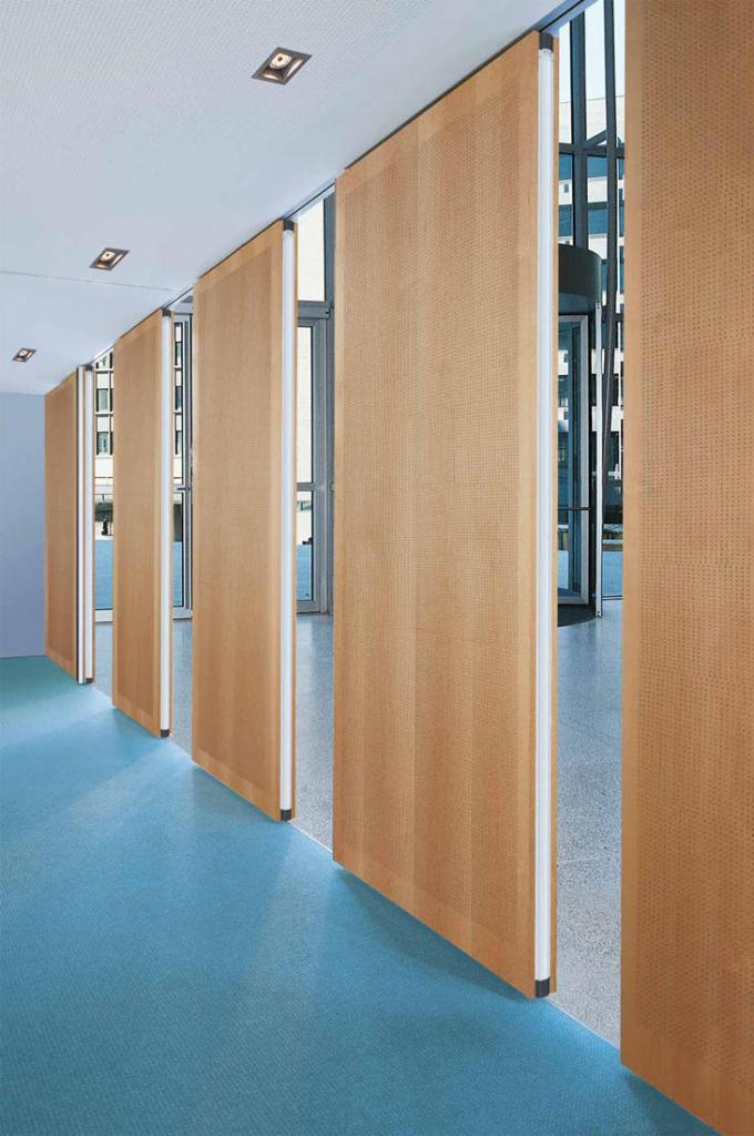 Melamine Board Movable Partition Walls , Aluminum Sliding Room Partitions