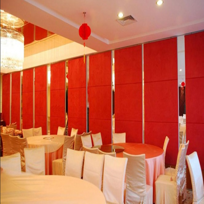 Wooden Removable Folding Partition Walls 65mm Thickness Melamine Surface