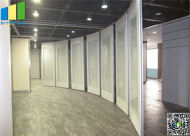 100 Mm Exhibition Hall Wooden Movable Sliding Folding Wall Acoustic Movable Partition