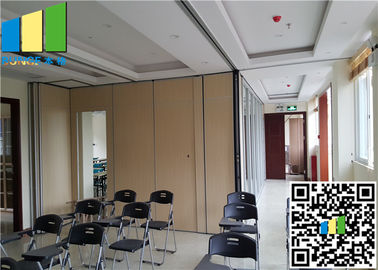 Operable Glass Room Dividers / Partition Wall System On Wheels For Meeting Room