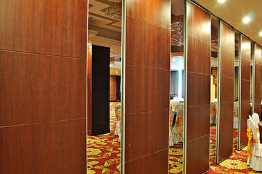 Leather Acoustic Panel Finished Folding Wooden Partition Wall For Artgallery