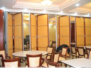 Fireproof Fabric Leather Folding Sliding Partition Wall 85 mm Thickness