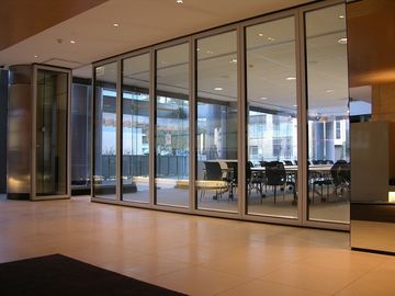 Tempered and Stable Glass Sliding Partition Wall 65 mm Thickness