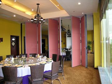 Hanging System Operable and Movable Folding Partition Walls For Restaurant