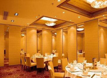 Fireproof Fabric Leather Folding Sliding Partition Wall 85 mm Thickness