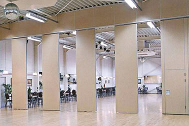 Sound Proof Acoustic Room Dividers , Floor or Ceiling Folding Partition Wall