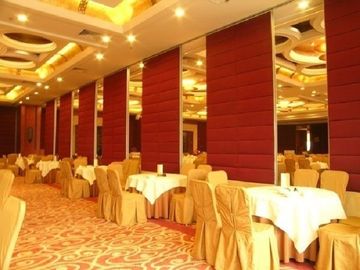 Top Hung Fire rated Operable Movable Wooden Partition Wall Modern Office Furniture For Restaurant