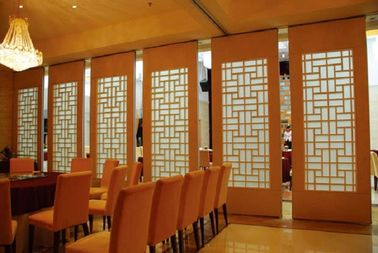 Easy Install Aluminum Frame Movable Wooden Partition Wall For Restaurant