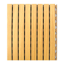 Customized Veneer Finished Wooden Grooved Acoustic Panel Soundproof for Office Building