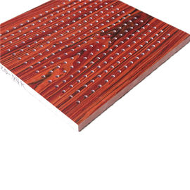 Perforated Wood Polyester Fiber Acoustic Wall Panel Fire Retardant Melamine Finished