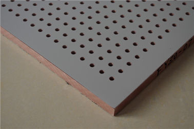 Eco Friendly Perforated Wood Acoustic Panels Polyester Fabric Fiber PET Acoustic Panels