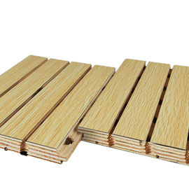 Auditorium Sound Absorption Material Wooden Grooved Acoustic Panels