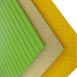 Yellow Perforated Wood Acoustic Panels Fireproof Veneer Surface Sound Wall Panel